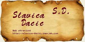 Slavica Dačić vizit kartica